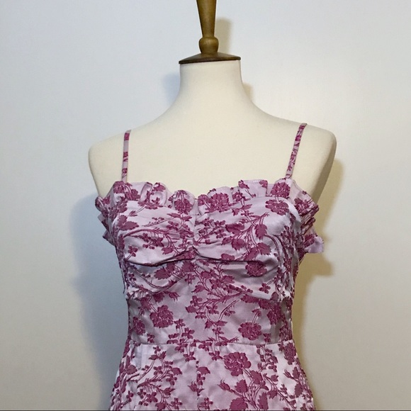 Revolve Likely Jacquard Floral Ruffle Romper - Picture 3 of 14